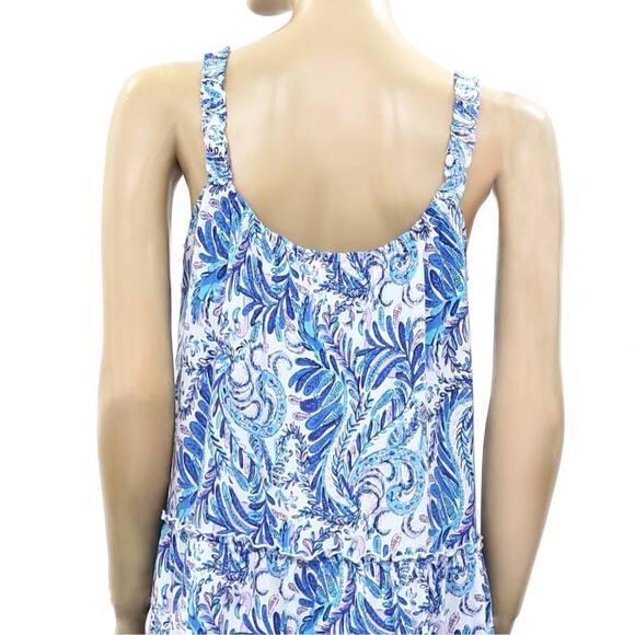 Lilly Pulitzer Loro Swing Mini Dress Printed Ruffle Cotton Resort XL NEW 282365 - Picture 6 of 7